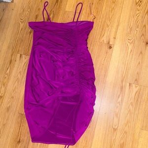 Purple dress with adjustable splits & straps